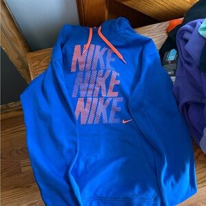Nike Therma-Fit Blue and Orange Hoodie